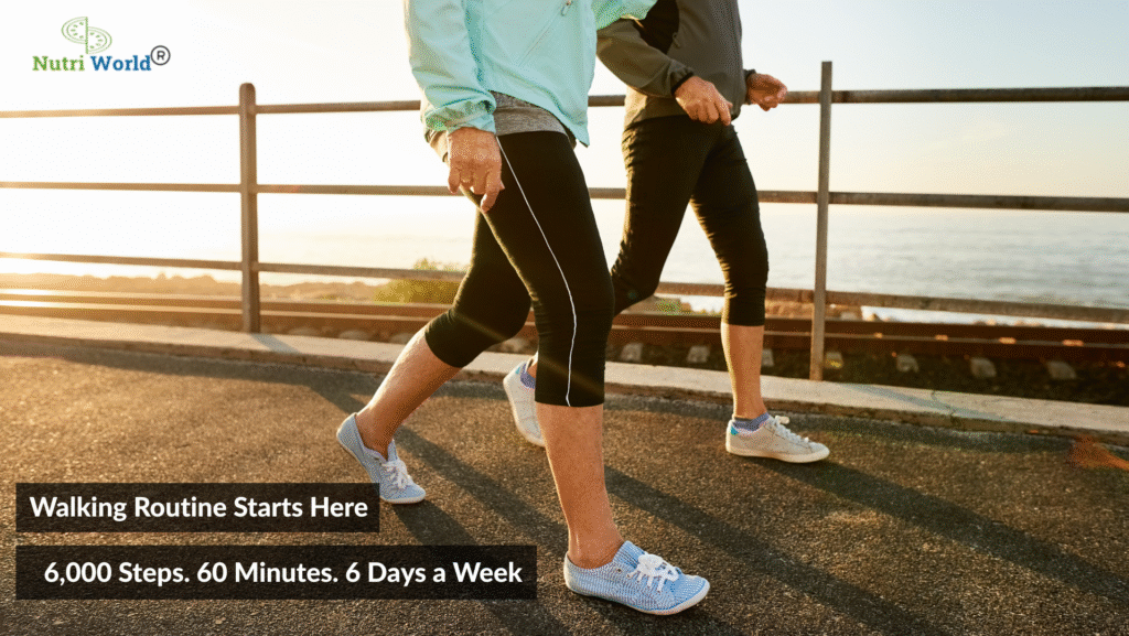6,000 Steps. 60 Minutes. 6 Days a Week: Your Easy Walking Routine Starts Here