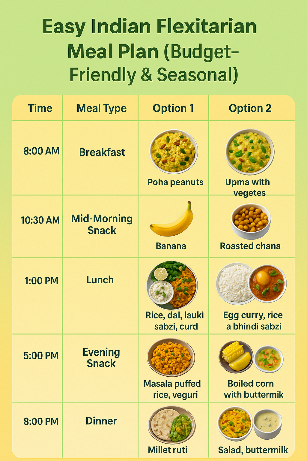 A Sample of Flexiterian Menu