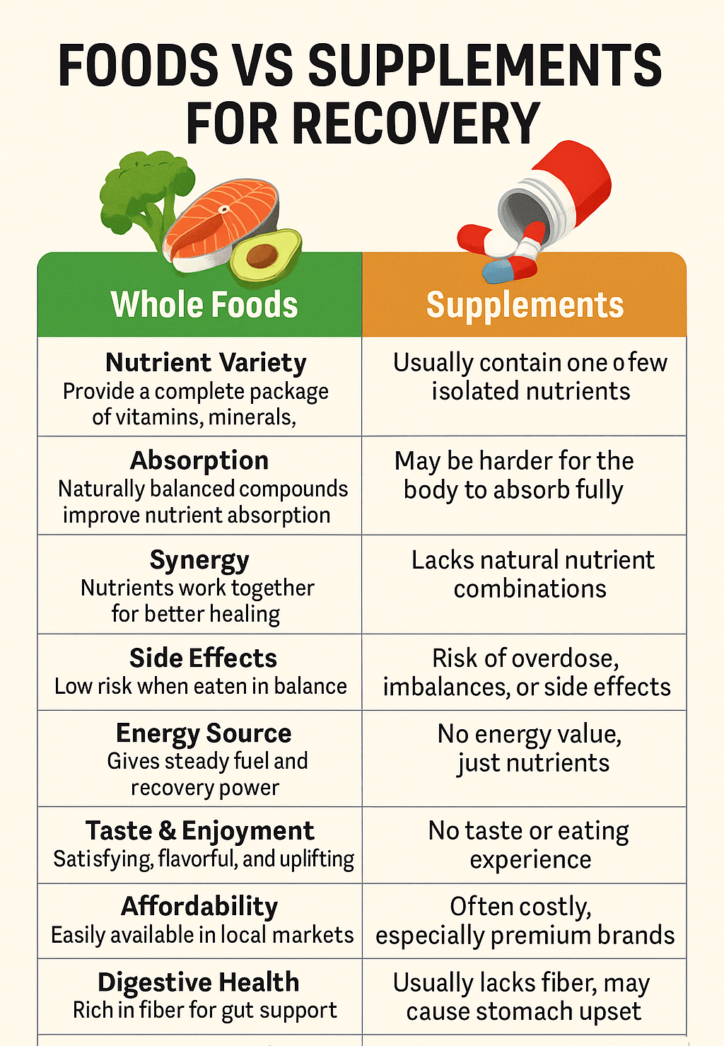 food vs supplementary